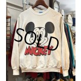 80's【USA製】【ビンテージ】ウォルトディズニー【ミッキーマウス】白【スウェット】【ワンサイズ】 