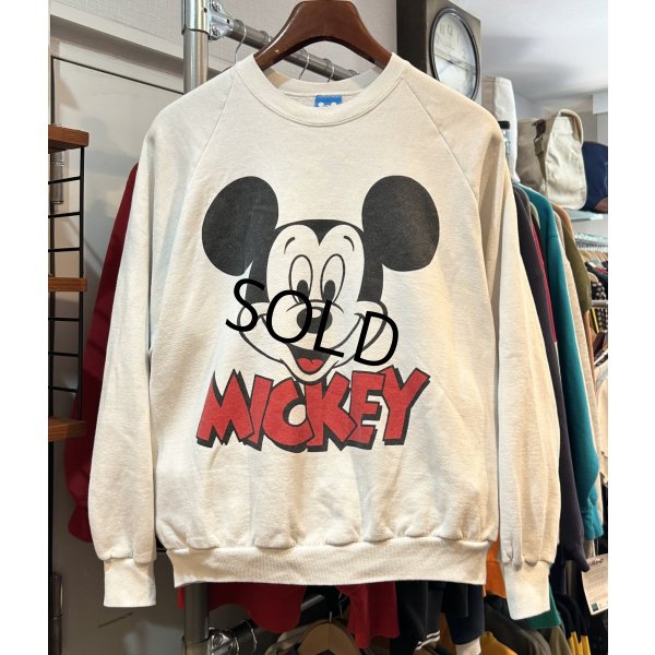 画像1: 80's【USA製】【ビンテージ】ウォルトディズニー【ミッキーマウス】白【スウェット】【ワンサイズ】 
