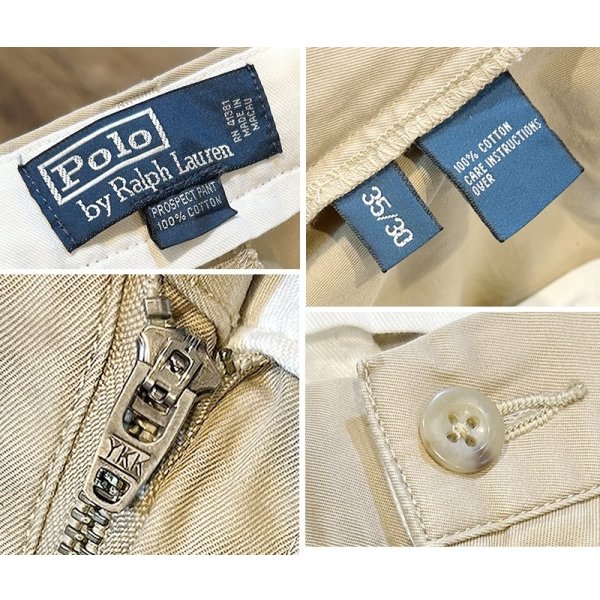 画像3: 【ラルフローレン】POLO RALPH LAUREN 【ビンテージ】【Prospect Pant】プロスペクトパンツ【ベージュ】【コットンパンツ】【35×30】 