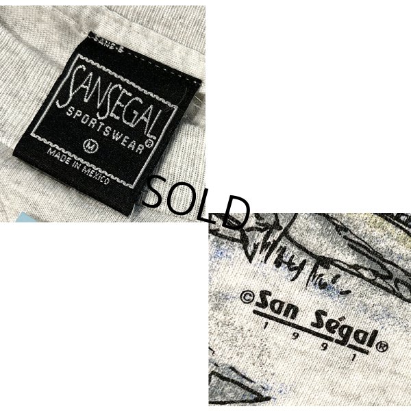画像2: 90's〜 ビンテージ【SANSEGAL】【アラスカ】自然と動物プリント【グレー】【Ｔシャツ】【サイズM】 