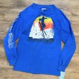 画像1: 【〜80'ｓ】USA製【ビンテージ】【Hanes】ヘインズ【Ｍount Snow】【スキー】青【ロンT】【サイズＭ】<br> (1)