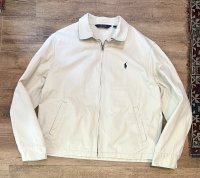 【ラルフローレン】【POLO RALPH LAUREN】ビンテージ【オフホワイト】【コットン】ブルゾン【スウィングトップ】【サイズＬ】 