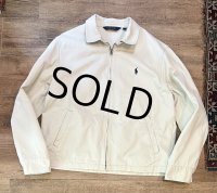【ラルフローレン】【POLO RALPH LAUREN】ビンテージ【オフホワイト】【コットン】ブルゾン【スウィングトップ】【サイズＬ】 