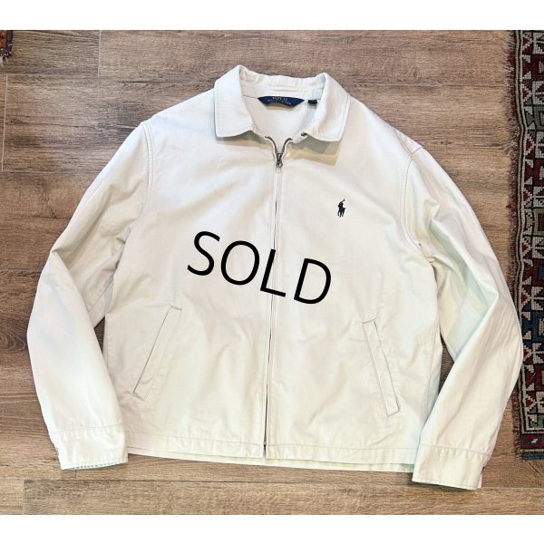画像1: 【ラルフローレン】【POLO RALPH LAUREN】ビンテージ【オフホワイト】【コットン】ブルゾン【スウィングトップ】【サイズL】