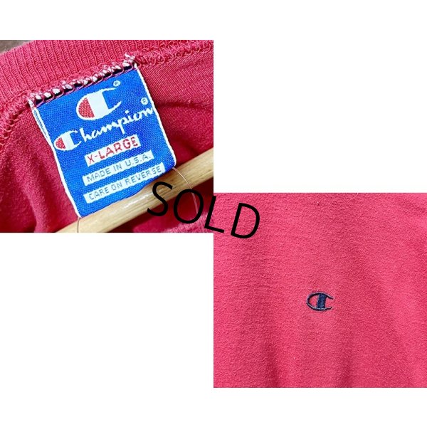 画像2: 【90's】【USA製】【ビンテージ】【チャンピオン】【Champion】胸ロゴ付き【赤】無地【Tシャツ】【サイズXL】 