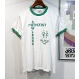 画像1:  デッドストック 【未使用】80's【USA製】スクリーンスターズ【ビンテージ】【NEW LENOX METHODIST】白ｘ緑【リンガーTシャツ】【サイズＬ】<br> (1)