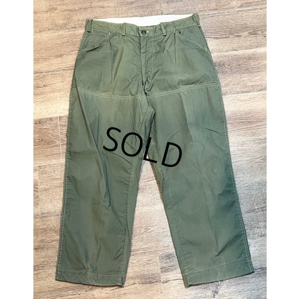 画像2: 50's【ビンテージ】【オリーブ】【ポプリン】【ハンティングパンツ】W36程度 