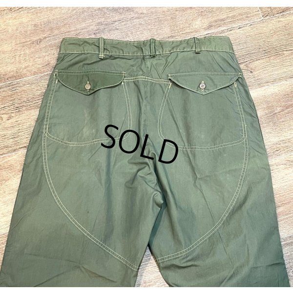 画像1: 50's【ビンテージ】【オリーブ】【ポプリン】【ハンティングパンツ】W36程度 