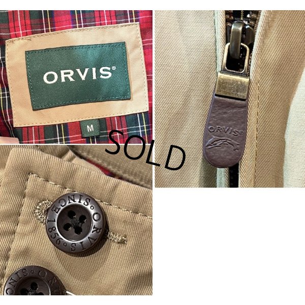 画像2: ORVIS【オービス】【カーキ】裏地赤チェック【ブルゾン】スウィングトップ ジップアップジャケット【サイズM】 