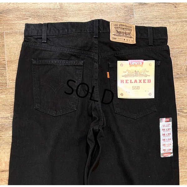 画像4: 90's【デッドストック】【LEVI'S】【リーバイス】５５０【リラックスフィット】後染め 黒 ブラックデニム【デニムパンツ】【36×34】 