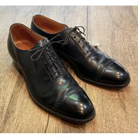 【ビンテージ】【ジョンストン＆マーフィー】JOHNSTON＆MURPHY【黒】ストレートチップ【11B】【29cm程度】 