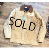 ビンテージ【carhartt】【カーハート】【ブラウン】トラディショナルコート【キルティング裏地付き】【ダック地】【ワークジャケット】【Ｌ程度】 
