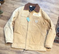 ビンテージ【carhartt】【カーハート】【ブラウン】トラディショナルコート【キルティング裏地付き】【ダック地】【ワークジャケット】【Ｌ程度】 