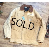 ビンテージ【carhartt】【カーハート】【ブラウン】トラディショナルコート【キルティング裏地付き】【ダック地】【ワークジャケット】【Ｌ程度】 