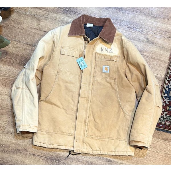 画像1: ビンテージ【carhartt】【カーハート】【ブラウン】トラディショナルコート【キルティング裏地付き】【ダック地】【ワークジャケット】【Ｌ程度】 