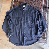 90's~ ビンテージ Calvin Klein【カルバンクライン】【紺】【ワークシャツ】【サイズM】  