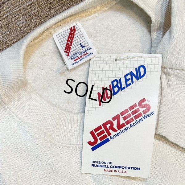 画像2: ~90's 【ビンテージ】デッドストック【USA製】ラッセル JERZEES ジャージーズホワイト【クリーム無地】スウェット【サイズL】 