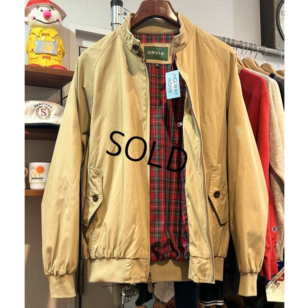 画像4: ORVIS【オービス】【カーキ】裏地赤チェック【ブルゾン】スウィングトップ ジップアップジャケット【サイズM】 