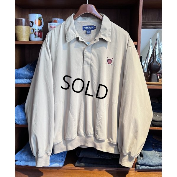 画像1: ビンテージ【POLO GOLF】【ポロゴルフ】【ラルフローレン】【POLO RALPH LAUREN】クリーム色 プルオーバーブルゾン【サイズM】 