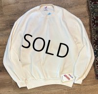 ~90's 【ビンテージ】デッドストック【USA製】ラッセル JERZEES ジャージーズホワイト【クリーム無地】スウェット【サイズL】 