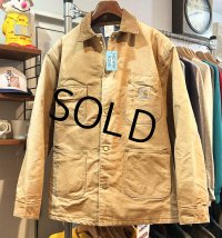 80's USA製【ビンテージ】【Carhartt】【カーハート】100周年モデル【ブランケット裏地付き】【キャメル】【ミシガンチョアコート】【ダックジャケット】US42T 