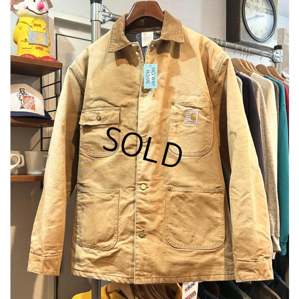 画像1: 80's USA製【ビンテージ】【Carhartt】【カーハート】100周年モデル【ブランケット裏地付き】【キャメル】【ミシガンチョアコート】【ダックジャケット】US42T 
