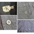 画像2: 90's~ ビンテージ Calvin Klein【カルバンクライン】【紺】【ワークシャツ】【サイズM】 <br> (2)