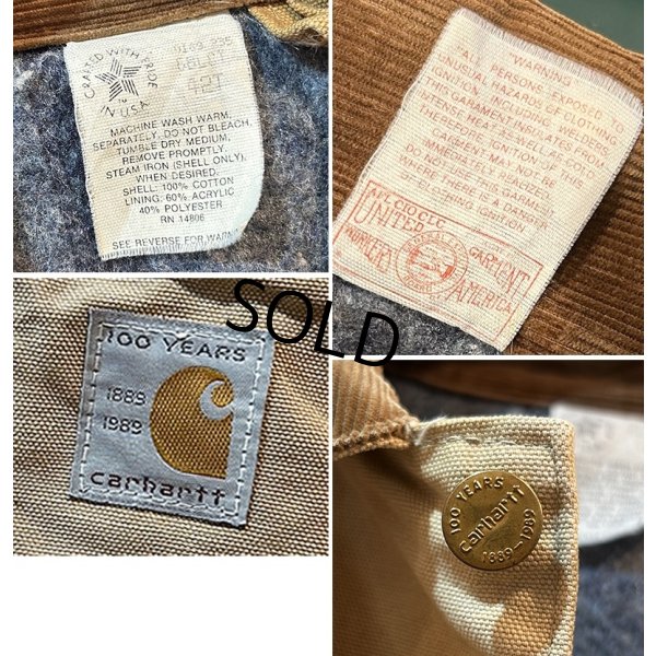 画像2: 80's USA製【ビンテージ】【Carhartt】【カーハート】100周年モデル【ブランケット裏地付き】【キャメル】【ミシガンチョアコート】【ダックジャケット】US42T 