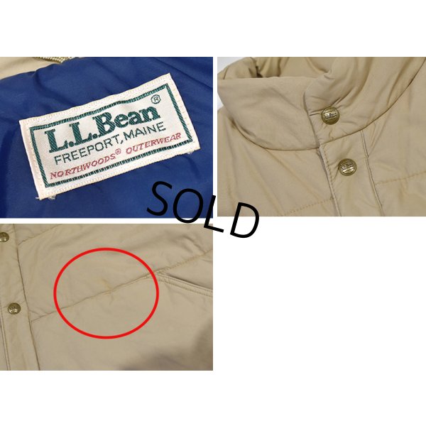 画像2: 80's〜【ビンテージ】【ＬＬビーン】【L.L.bean】ベージュ【ダウンベスト】【サイズXL程度】 
