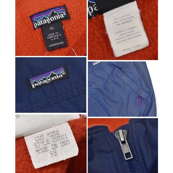 画像2: 90's【USA製】【patagonia】【パタゴニア】紺×裏地赤フリース【シェルドシンチラ】【フリースベスト】【サイズXL】 