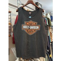 90's~【USA製】【ビンテージ】【HARLEY DAVIDSON】【ハーレーダビッドソン】APPALACHIAN 【黒】【プリント】ノースリーブ【Tシャツ】タンクトップ【サイズＸＬ】 