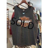 90's~【USA製】【ビンテージ】【HARLEY DAVIDSON】【ハーレーダビッドソン】APPALACHIAN 【黒】【プリント】ノースリーブ【Tシャツ】タンクトップ【サイズＸＬ】 
