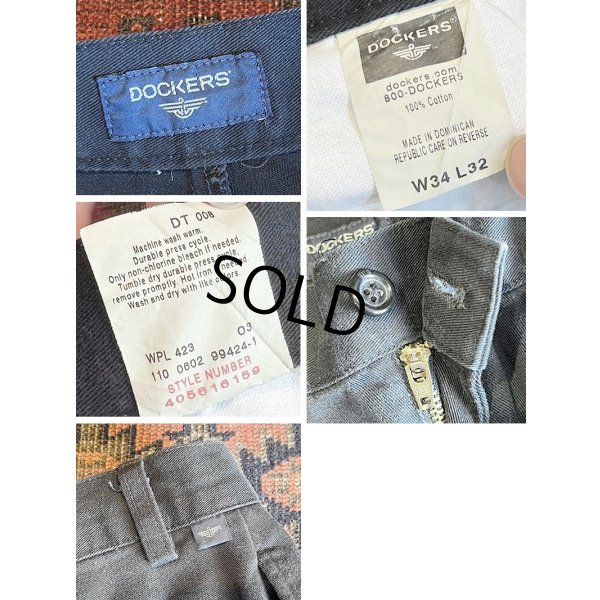 画像3: 90's【DOCKERS】リーバイス ドッカーズ【黒】【2タック】コットンパンツ【34x32】