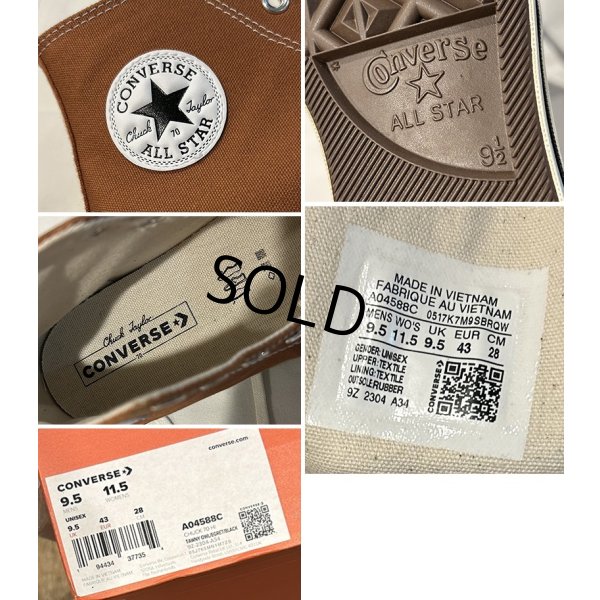 画像2: 【新品未使用】【コンバース】converse オールスター【CT70】【Tawny Owl】ブラウン ハイカットシューズ【US9 1/2】【28ｃｍ】　 