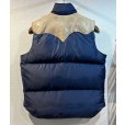 画像3: 70's ビンテージ  ロッキーマウンテン【ROCKY MOUNTAIN】【紺ナイロン×レザー切替】【ダウンベスト】レディース【11/12】<br> (3)