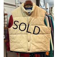 80's〜【ビンテージ】【ＬＬビーン】【L.L.bean】ベージュ【ダウンベスト】【サイズXL程度】 