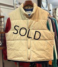80's〜【ビンテージ】【ＬＬビーン】【L.L.bean】ベージュ【ダウンベスト】【サイズXL程度】 