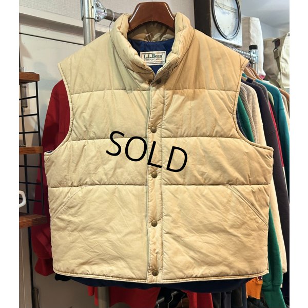 画像1: 80's〜【ビンテージ】【ＬＬビーン】【L.L.bean】ベージュ【ダウンベスト】【サイズXL程度】 