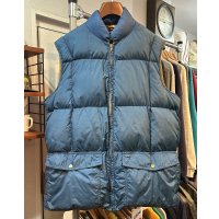 〜80's【ビンテージ】【Eddie Bauer】【エディーバウアー】【紺】リップストップ 黒タグ ダウン【ダウンベスト】【サイズL】 