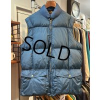 〜80's【ビンテージ】【Eddie Bauer】【エディーバウアー】【紺】リップストップ 黒タグ ダウン【ダウンベスト】【サイズL】 