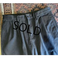 90's【DOCKERS】リーバイス　ドッカーズ【黒】【２タック】コットンパンツ【34ｘ32】 