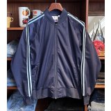 80's~【ビンテージ】【B.O.G.】【紺×水色ライン】ジャージ【トラックジャケット】【トラックジャージ】【サイズＬ】 