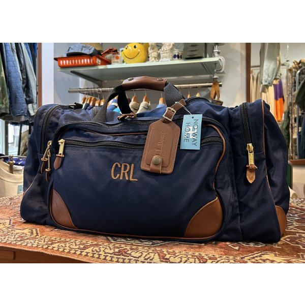 画像1: ほぼ未使用【ビンテージ】【L.L.Bean】エルエルビーン【紺】CRL【ボストンバッグ】ショルダーベルト付き 