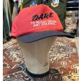 画像1: 【デッドストック】90’ｓ【ビンテージ】【D.A.R.E】【赤×黒】【コットンキャップ】【ＢＢキャップ】<br> (1)