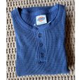 画像1: USA製 ビンテージ【ディッキーズ】【Dickies】【紺色】【無地】ヘンリーネック【サーマルロンT】【サイズL】<br> (1)