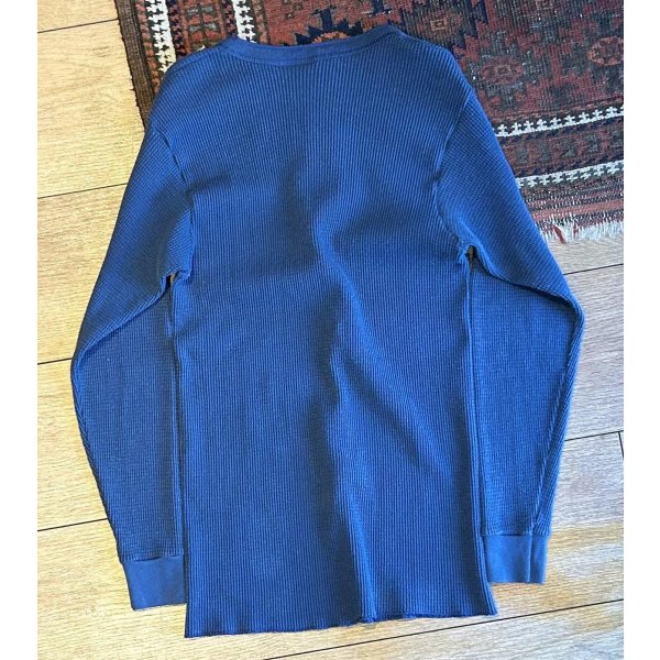画像4: USA製 ビンテージ【ディッキーズ】【Dickies】【紺色】【無地】ヘンリーネック【サーマルロンT】【サイズL】 