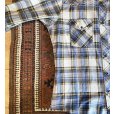 画像4: 70's~【USA製】【Wrangler】ラングラー【ビンテージ】【青×黄×茶チェック】【ウエスタンシャツ】コットンシャツ【サイズL】 <br> (4)