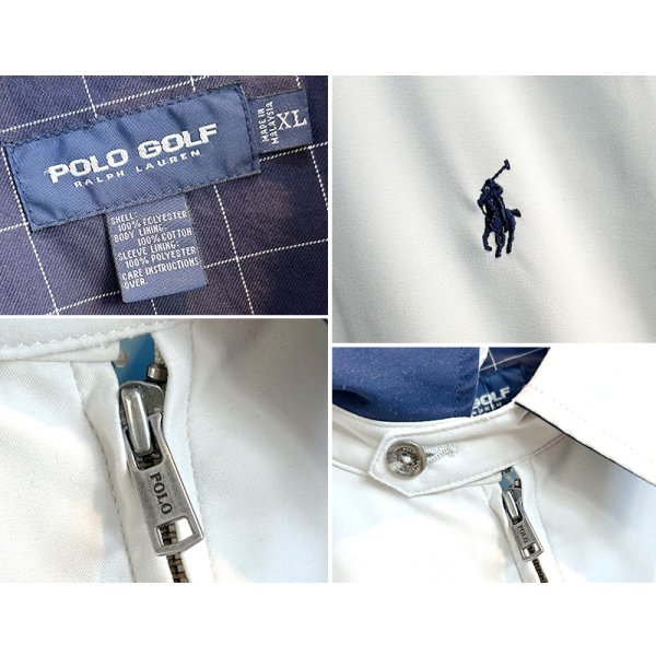 画像2: ビンテージ【POLO GOLF】【ポロゴルフ】【ラルフローレン】【RALPH LAUREN】【ベージュ】【スウィングトップ】【ジップアップブルゾン】【サイズXＬ】 