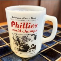 【Fire King】【ファイヤーキング】ビンテージ【Anchor Hocking】アンカーホッキング【MLB】Philies world champ フィラデルフィアフィーリーズ【プリントマグカップ】 