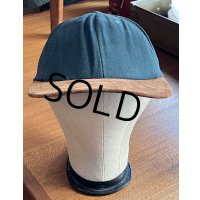 90’ｓ【USA製】【ビンテージ】 【深緑×ツバ茶色スエード】【アジャスター付き】BBキャップ【ベースボールキャップ】 